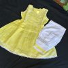 Lemon Yellow Chikankari Salwar Kameez for little Girls